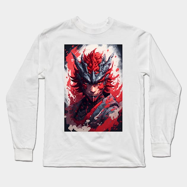 Dragon Slayer Long Sleeve T-Shirt by Ginta Art Abstract 